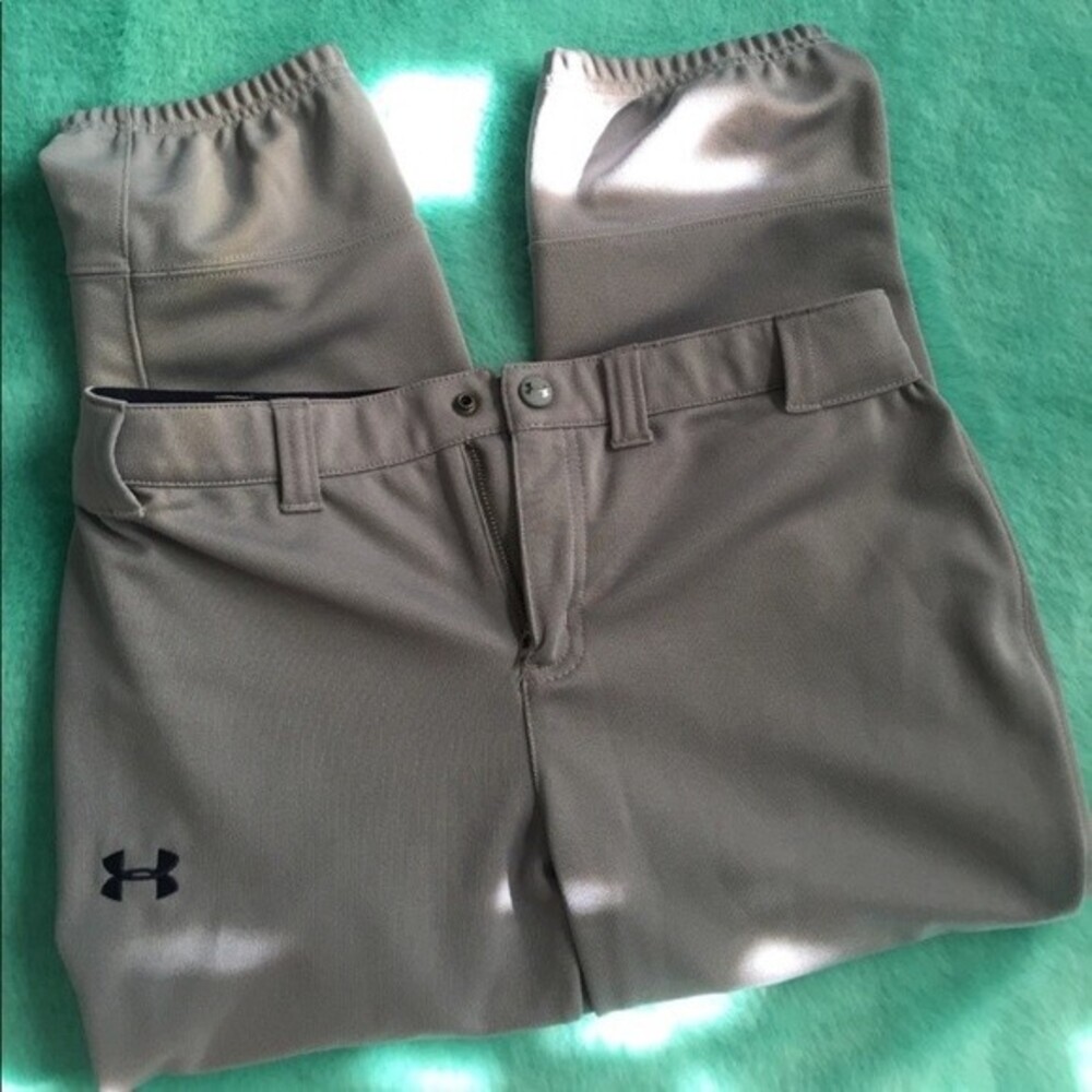 Softball pants and belt bundle. Black practice pants + grey game pants blue belt
